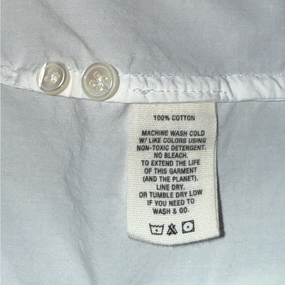 Alex Mill Jo White Button Down Shirt in Cotton Poplin,Size-XL - Picture 7 of 14